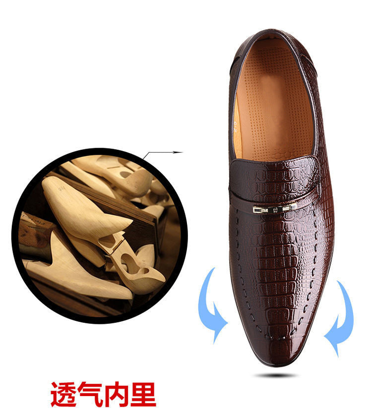 Mens Leather Shoes new Luxury Crocodile Pattern Man Business Dress Shoes Casual Social Shoe Male Wedding Footwear Zapatos Hombre