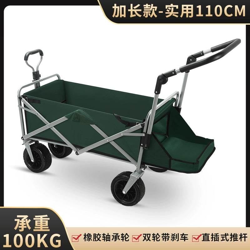 Foldable Four-Wheel Stall Kids Long Outdoor Camp Car - MarvelouStoree