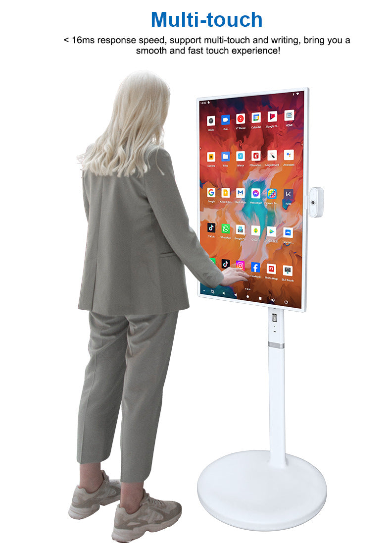 32 inch latest portable touch screen with Bluetooth HDMI USB adjustable height built-in battery for sexy video