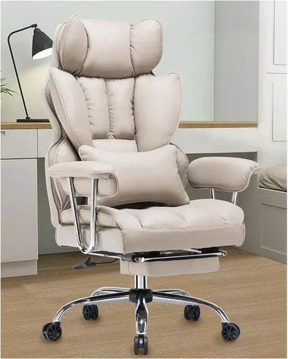 Office Chair 400LBS, Tall Office Chair, PU Leather Computer Chair, Executive Chair (with leg rest and lumbar support) - MarvelouStoree