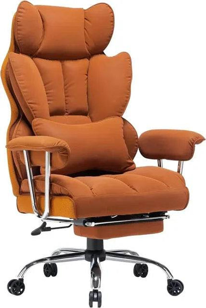 Office Chair 400LBS, Tall Office Chair, PU Leather Computer Chair, Executive Chair (with leg rest and lumbar support) - MarvelouStoree