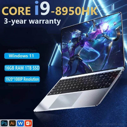 Ordenador portátil Intel Core i9 8950HK, 14,1 pulgadas, Windows 11, 16GB, DDR4, 1TB, 2TB, SSD - MarvelouStoree