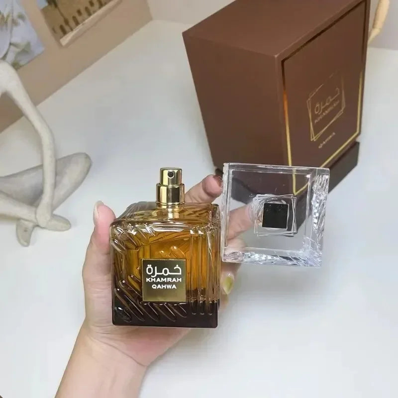 Original 100ml Khamrah Men's Cologne Lattafa Perfume Gift Box High Quality Arabian Women's Spray Perfumes Long-lasting Fragrance