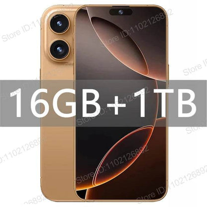 Original For Brand Smartphone 7.3 inch New i16 ProMax Full Screen 4G 5G Cell Phone 8000mAh Mobile Phones Global Version - MarvelouStoree