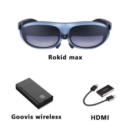 Original Rokid Max AR 3D Smart Glasses Micro OLED 215”Max Screen 50° FoV Viewing For Phones/Switch/PS5/Xbox/PC Smart On Sales - MarvelouStoree