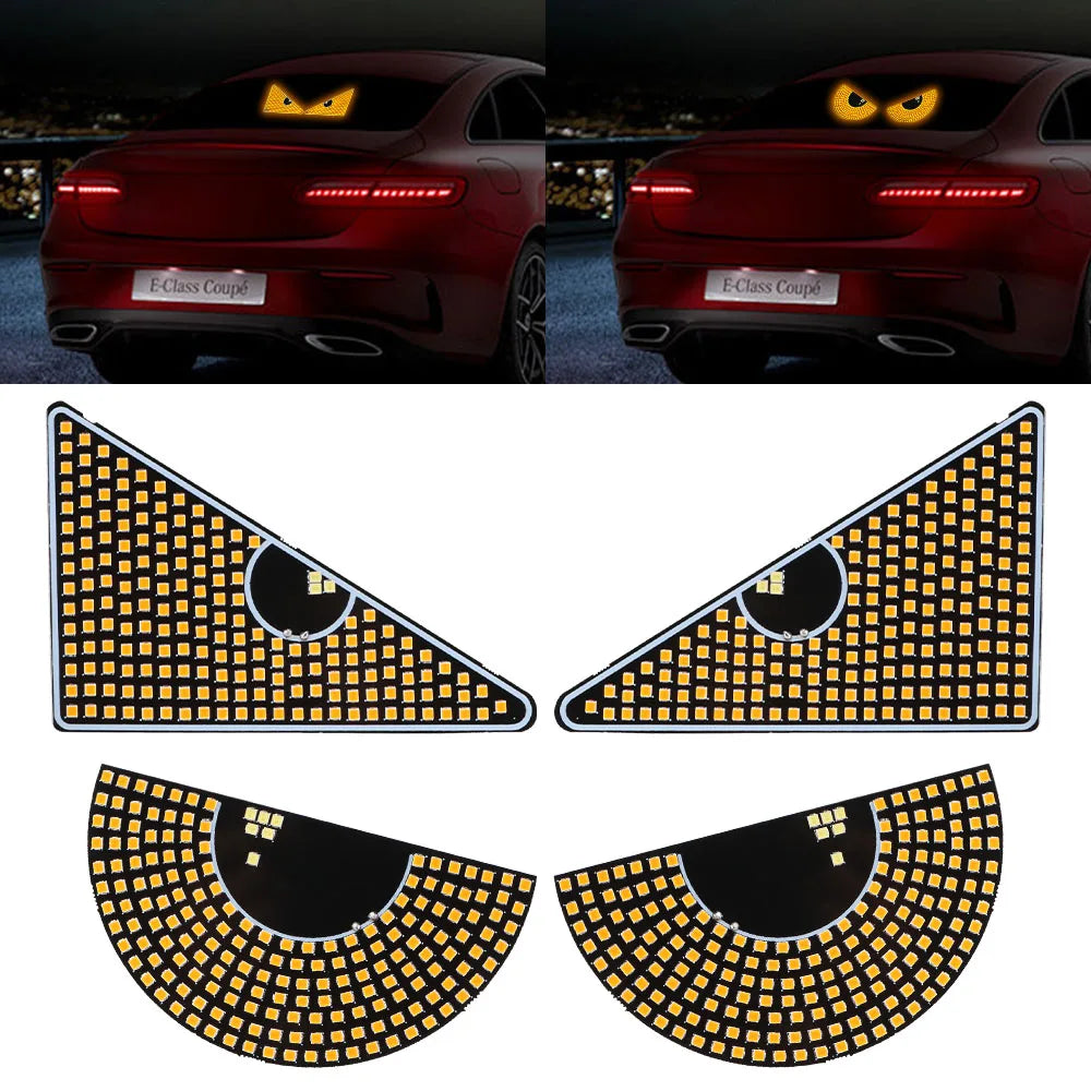 Marveloustoree Panel Eyes Light Flashing LED Decoration Light LED Signal Lights Car Windshield Glow Flexible LED For Car Windshield USB