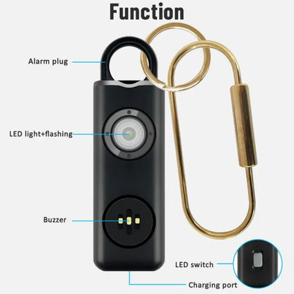 Personal Safety Alarm Keychain with LED Lights Practical  Siren 130dB Emergency-Safety Siren for Women Men