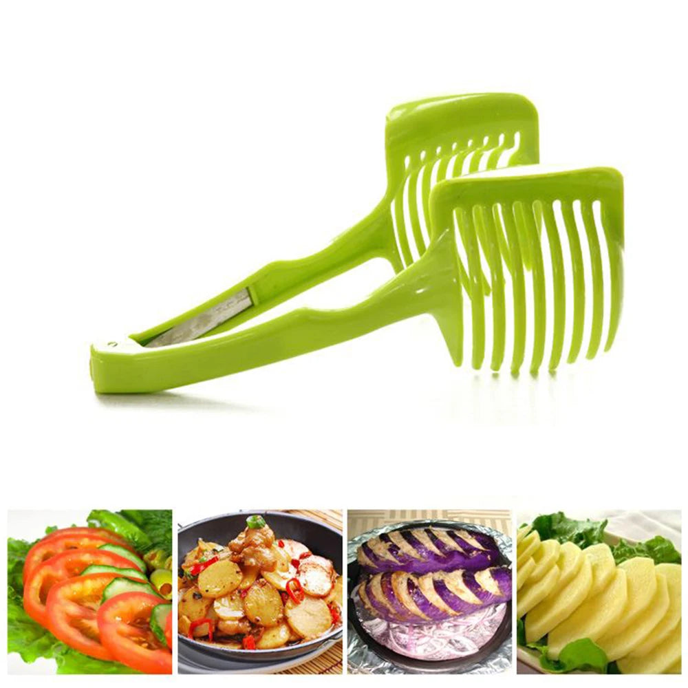 Plastic Potato Slicer Tomato Cutter Tool Shreadders Lemon Cutting Holder Cooking Tools Kitchen Accessories