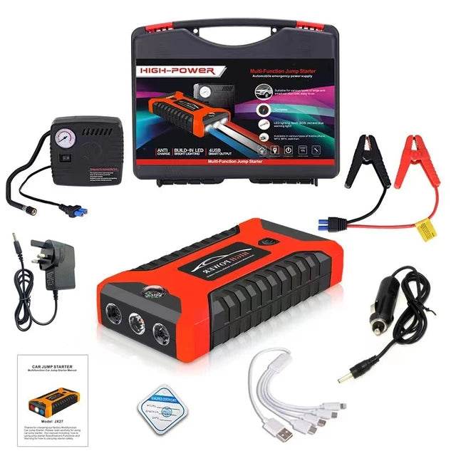 Portable Car Battery Starter Auto Jump Starter 99800mAh Petrol Diesel Car Emergency Booster Start Power Supply 12V For Cars - MarvelouStoree