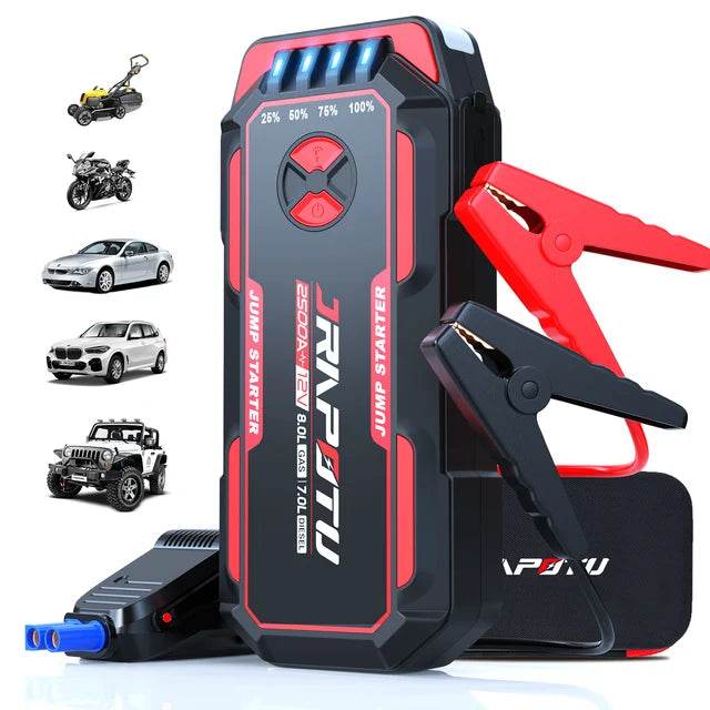 Portable Car Jump Starter, 2500A Peak Battery Jumper Starter Portable, Jump Box for Car Battery, 12V Portable Jump Starter for 8 - MarvelouStoree