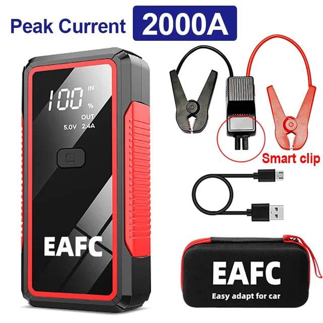 Power Bank 2000A/1200A/600A 12V Car Battery Jump Starter Portable Charger Car Booster Auto Starting Device Emergency Starter - MarvelouStoree