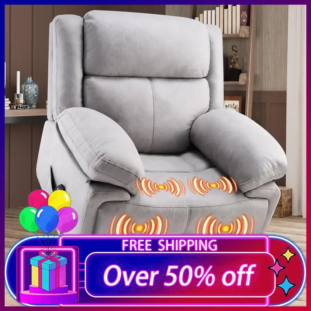 Power Lift Recliner Chair, Oversized Electric Reclining Lift Assist Sofa for Living Room & Bedroom, USB Port, Infinite Position