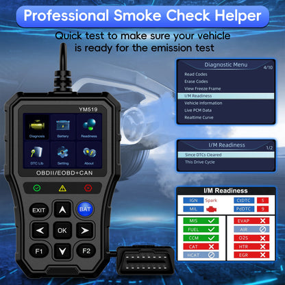 Professional OBD2 Scanner Diagnostic Tool Check Engine Light Vehicle Code Reader Car Fault Code Scanner for All CAN OBDII Cars