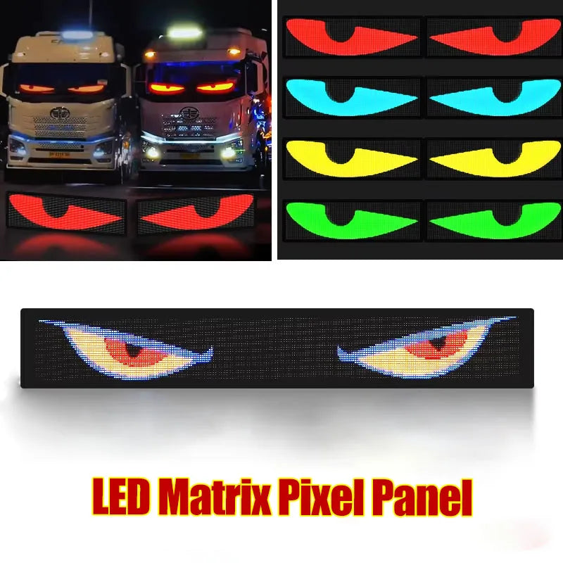 RGB LED Marveloustoree Car Sign Animation LED Matrix Pixel Panel DIY Programmable Bluetooth App Control LED Panel Flexible Display Light