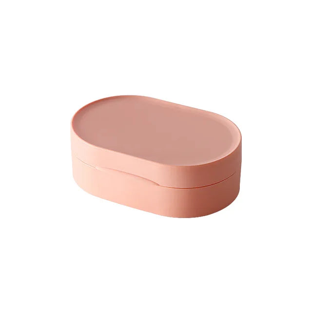 Round Travel Soap Box Portable Soap Dishes Tray with Lid Waterproof Sealed Soap Container for Bathroom Shower Bathroom Gadgets