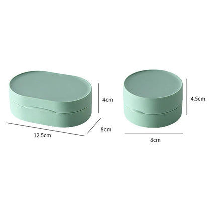 Round Travel Soap Box Portable Soap Dishes Tray with Lid Waterproof Sealed Soap Container for Bathroom Shower Bathroom Gadgets