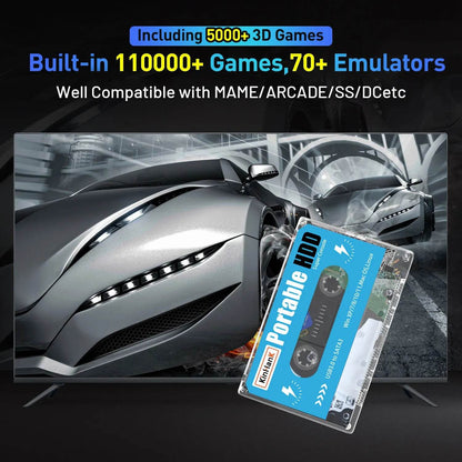 KINHANK Super Console 500G Gaming HDD 100000 Video Games 70 Emulators For DC/MAME/SS/NAOMI/PS2/PS1 Plug and Play Batocera OS - MarvelouStoree