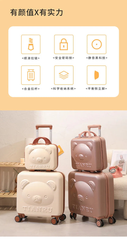 2023 New Cartoon Travel Suitcase with Hand bag 20 inch Girls Trolley Bag Fashion Women Suitcase Rolling Luggage set