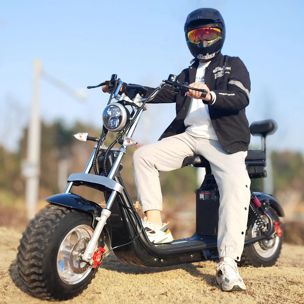 60V25AH 4000W Motor Citycoco Electric Scooter 18 Inch Snowfield Off-road Tire Max Speed 70-80KM/H Max Load 250KG USA STOCK