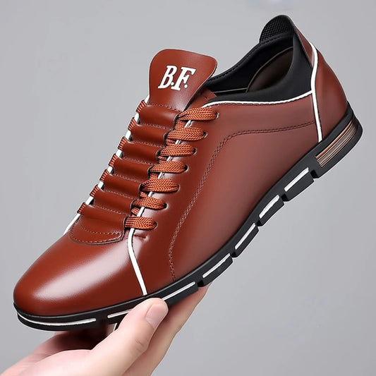 Luxury Man Casual Leather Shoes Spring Autumn New Fashion Leather Shoes British Style Men's Business Shoes Flat Working Footwear