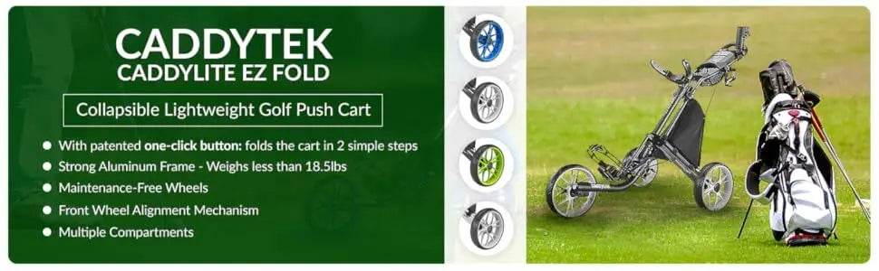 3 Wheel Golf Push Cart - Foldable Collapsible Lightweight Pushcart with Foot Brake - Easy to Open & Close - MarvelouStoree