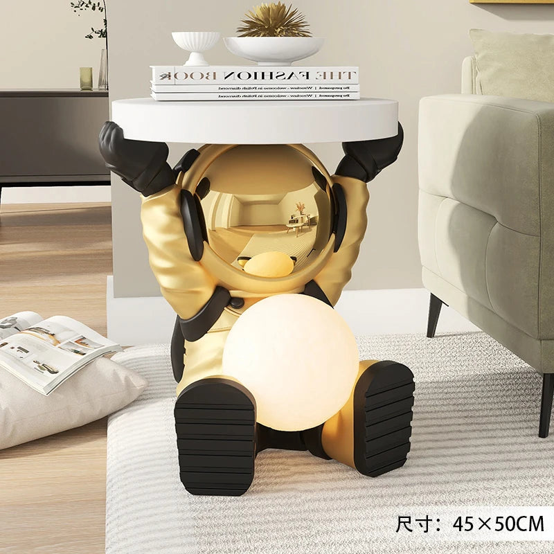 Astronaut Floor-standing Coffee Table, Home Accessories, Bedside Table, Smart Furniture, Light-emitting, Bluetooth Speaker