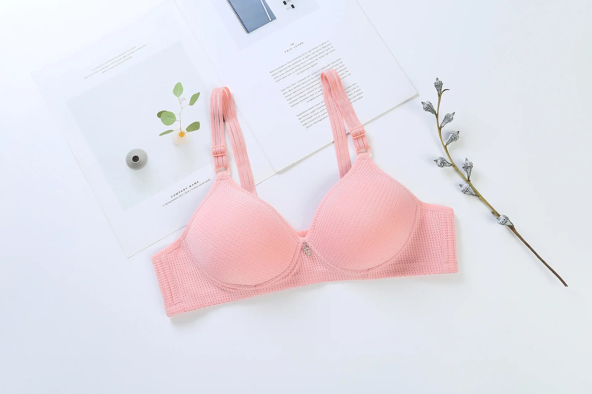 Gathered Active Bra Women Plus Size Push Up Solid Wireless Thin Soft Cotton Underwear Full Cup Bra Smooth Breathable Lingerie