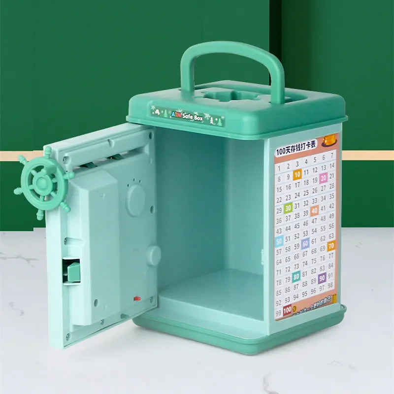 Electronic Piggy Bank Children's Cash Box Password Safe Smart Fingerprint Piggy Bank Automatic Banking Children's Gift Money Box