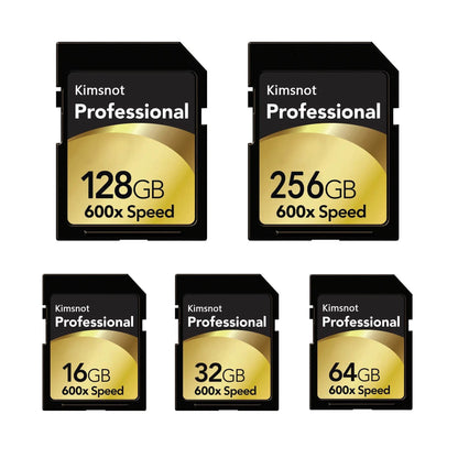 Kimsnot Professional SDXC Card 64GB 128GB 256GB 16GB 32GB SDHC SD Card Memory Card C10 High Speed 90Mb/s 600x For Nikon Canon - MarvelouStoree