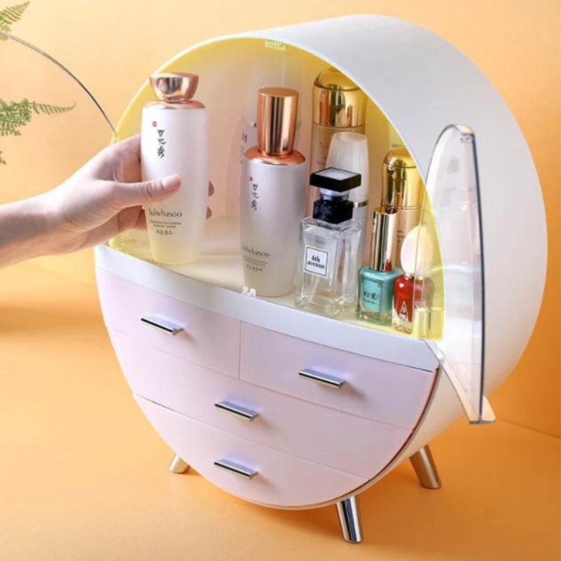 New Organizer Jewelry Cosmetic Storage Box Transparent Quality Container Capacity Desktop High Drawer Skincare Large Type