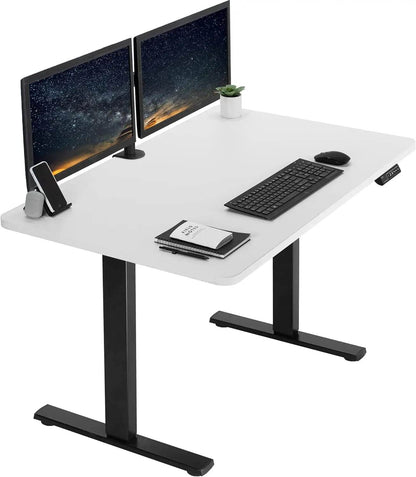 Electric Rustic Standing Desk Workstation, Memory Controller Height Adjustment Particle Board, Steel Computer Standing Desk - MarvelouStoree