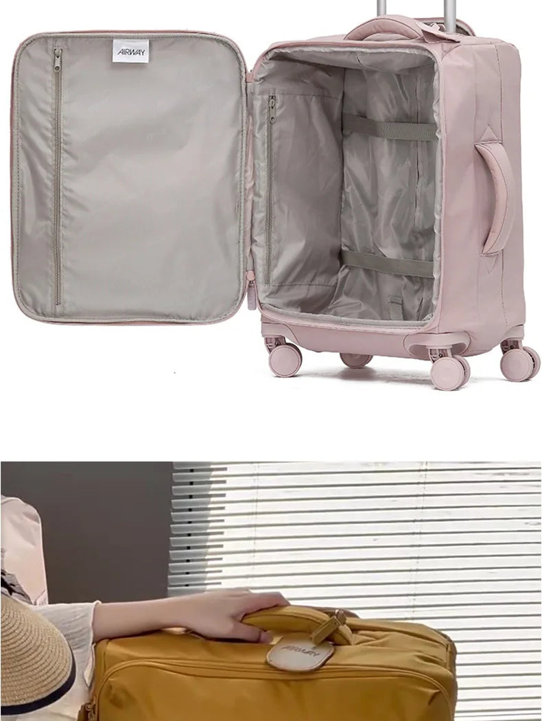 SUSHIMU High-quality Suitcase Oxford Cloth Trolley Case Shoulder Bag Multifunctional Boarding Box Rolling Luggage