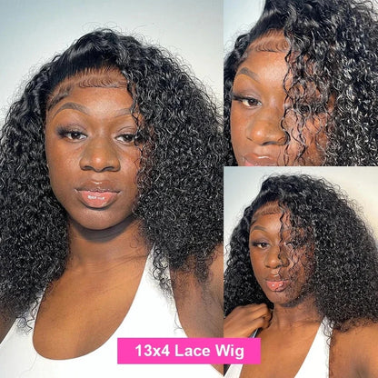 Wear And Go Bob Wigs For Women Human Hair 180% Water Wave Glueless Wig Ready To Go Human Hair Wigs Pre Cut Lace Air Wig Sale 180