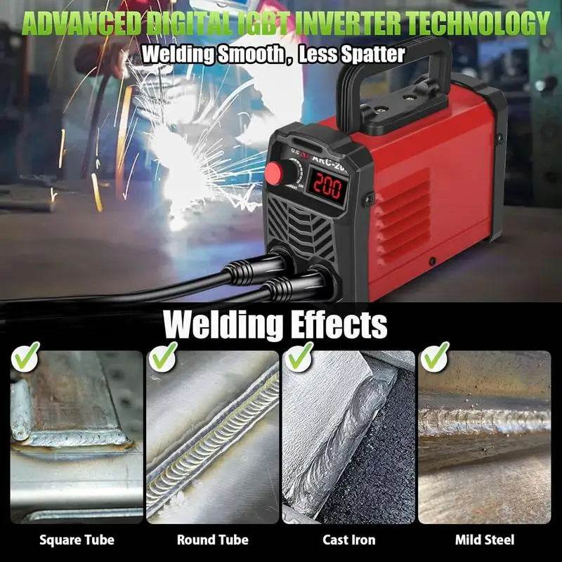 200Amp 20PCS Rods Stick Welder, Super MINI Portable Welding Machine, IGBT Inverter Welder Machine 110V with Hot Start Arc - MarvelouStoree