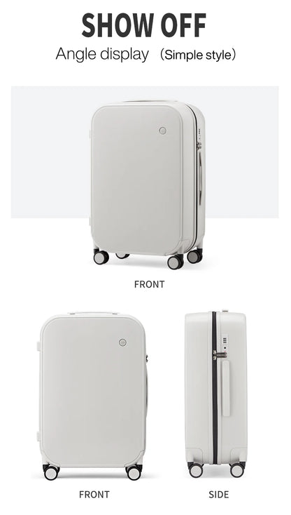 Mixi Patent Design Travel Luggage Women Men Suitcase On Wheels Spinner Trolley Case Bag 18" Carry On 20" 24" Check In 100% PC