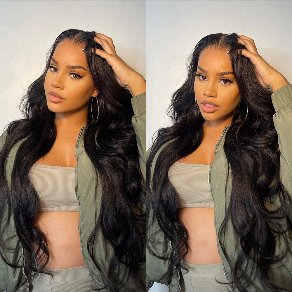 Glueless Wig Human Hair Ready To Wear Preplucked Brazilian Body Wave 13x6 HD Lace Frontal Wigs For Women Pre Cut No Glue 100%