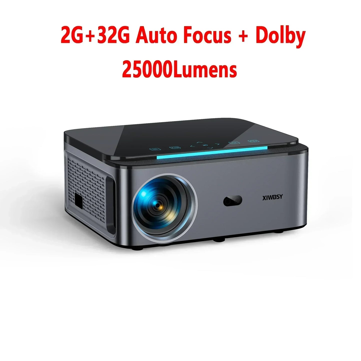 XIWBSY 25000Lumens Android Projector 4K WiFi6 Bluetooth 5.1 Auto Focus/Keystone Projector Video Home Theater Proyector Beamer