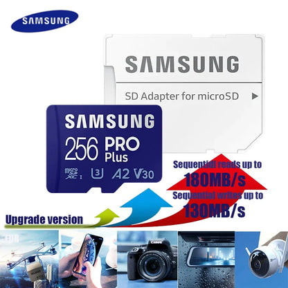 SAMSUNG EVO Plus Memory Card 32GB/SDHC 64GB/128GB/256GB/512GB SDXC Micro SD/TF Flash Cards MicroSD UHS-1 For Phone Drone Camera