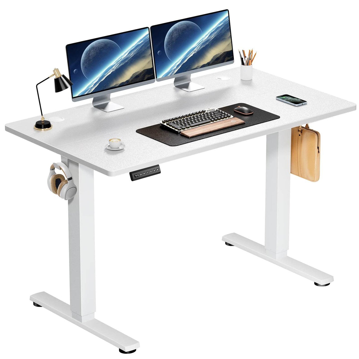 JHK Electric Standing Desk Height Adjustable 40x24 Inch Stand Up Sit Stand Computer Desk Workstation Ergonomic Work Table - MarvelouStoree