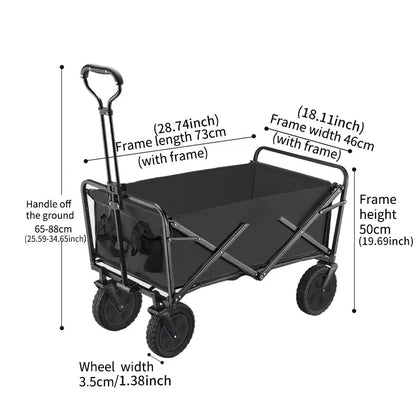 Camping Cart Outdoor Foldable Cart Oversized Camping Vehicle Picnic Vehicle Trailer Camping Trolley Stall Small Cart