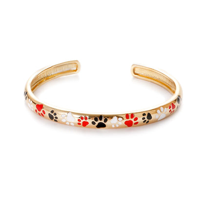 Classic Gold Color Bangle Bracelet Women's Summer Turkish Moon Star Flower Dripping Oil Cuff Bracelets Gift