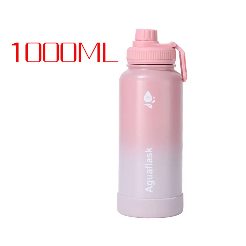 32OZ Large Capacity Thermo Bottle 1000ML Stainless Steel Thermal Thermo Water Portable Vacuum Mug Thermos Insulated Cup Tumbler