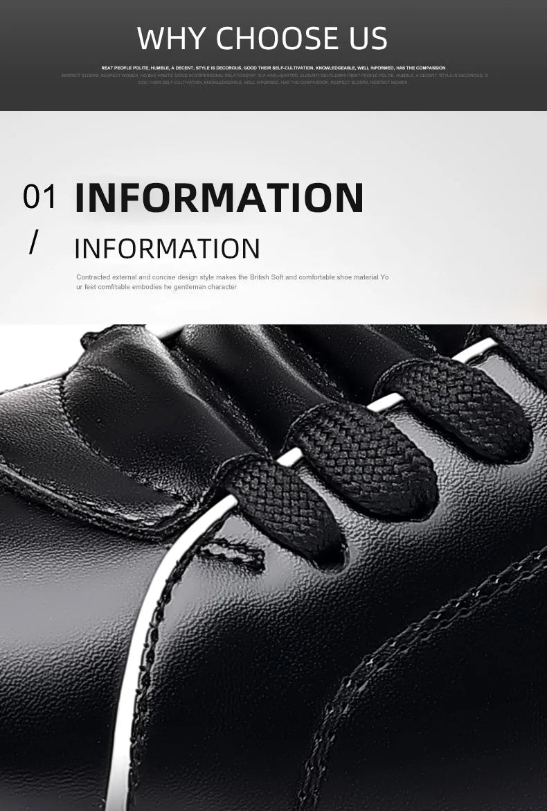 Luxury Man Casual Leather Shoes Spring Autumn New Fashion Leather Shoes British Style Men's Business Shoes Flat Working Footwear