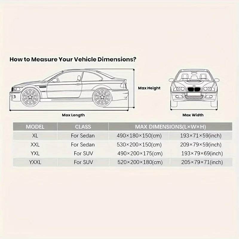 1pc Exterior Car Cover Universal Waterproof Dustproof UV Protection Car Protective Cover for Sedan SUV Full Car Covers - MarvelouStoree