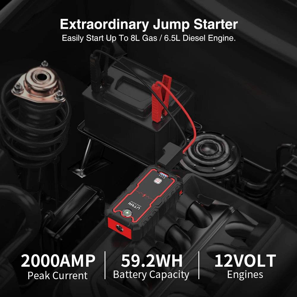 Utrai 2000A Jump Starter Power Bank Starting Device Car Battery Starters Emergency Charger For 12v Engine Starter - MarvelouStoree