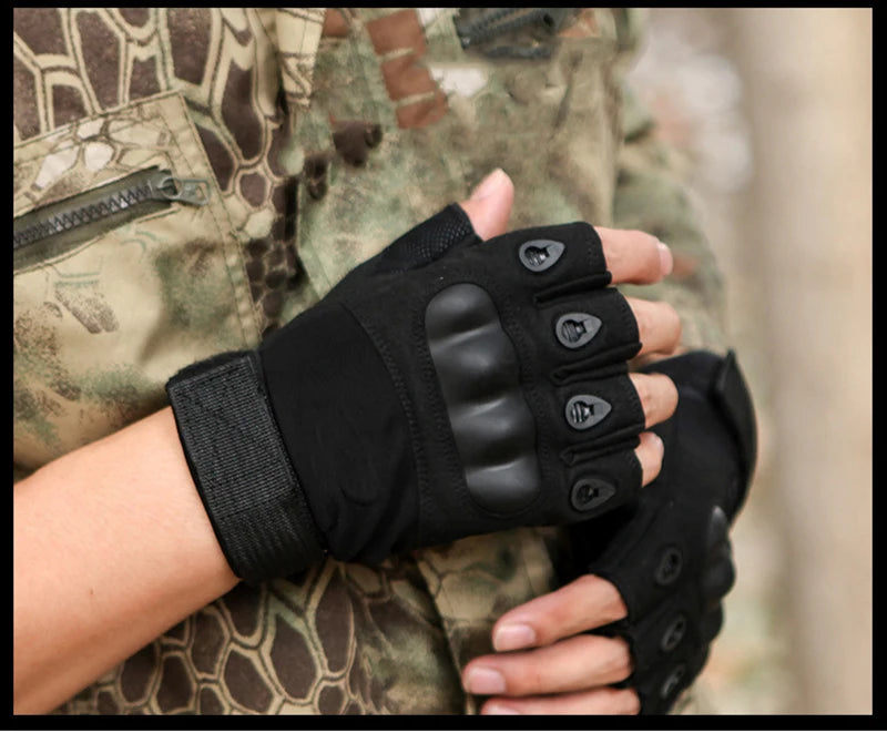 Half Finger Tactical Gloves Outdoor Men's Military Gloves Hiking Motorcycle Cycling Sports Glove Shooting Hunting Gloves