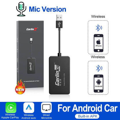 CarlinKit Wireless CarPlay Adapter USB Wireless Android Auto Dongle for Android Car Multimedia Mirrorlink Waze Spotify Autokit - MarvelouStoree