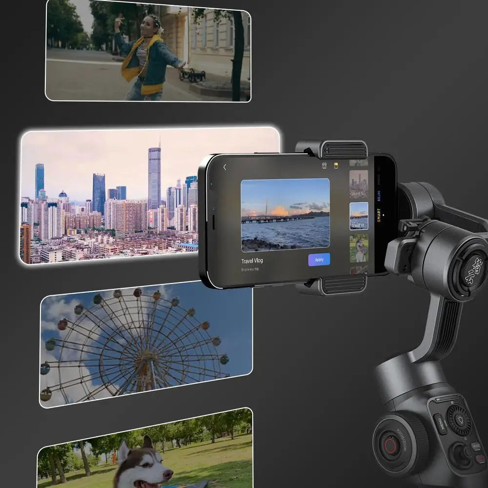 Zhiyun Smooth 5 Gimbal Stabilizer for Smartphone Android Cell Phone 3-Axis Handheld Gimble for iPhone Huawei ,YouTube TikTok .