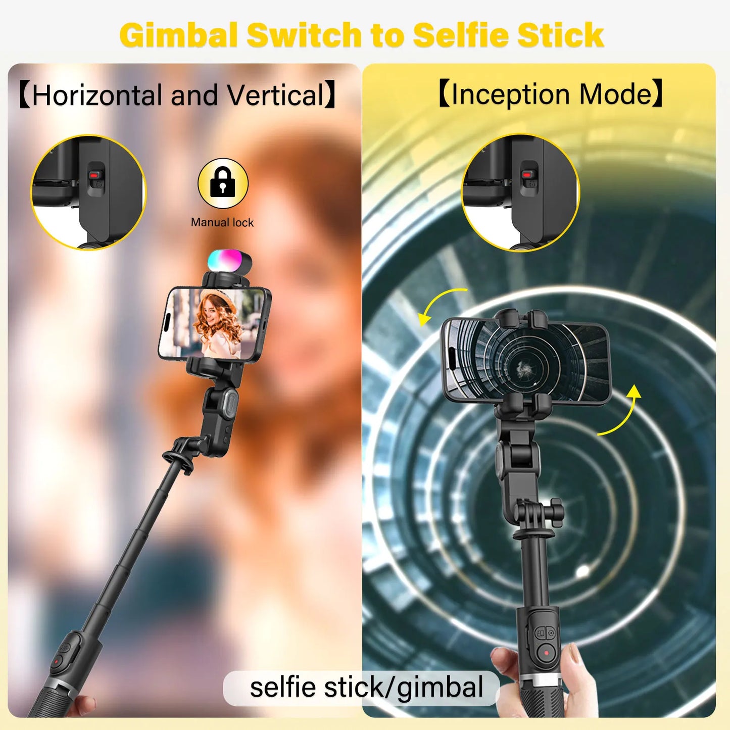 AOCHUAN Smart M2pro Black Smartphone Gimbal Stabilizer Face Tracking Gimbal Stabilizer For iphone and Android handheld Gimbal