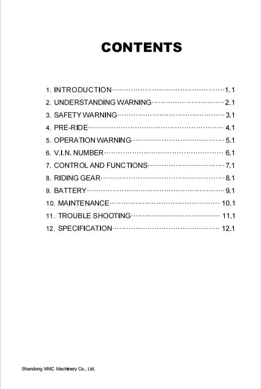 Best Selling Off-Road Electric Golf Cart User Manual